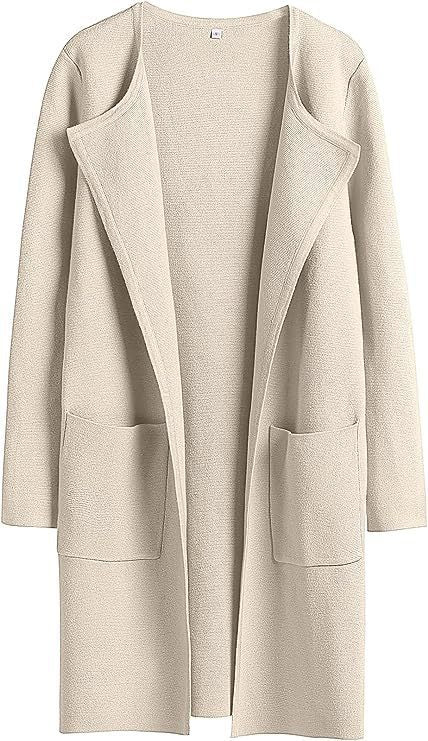 Women's Woolen Coat With Pockets Autumn And Winter Temperament Slim Fit Mid Length Jacket Comfortable Casual Lapel Coats