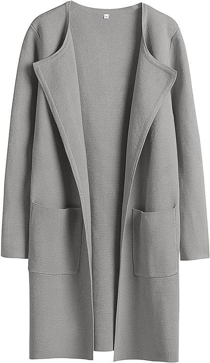 Women's Woolen Coat With Pockets Autumn And Winter Temperament Slim Fit Mid Length Jacket Comfortable Casual Lapel Coats