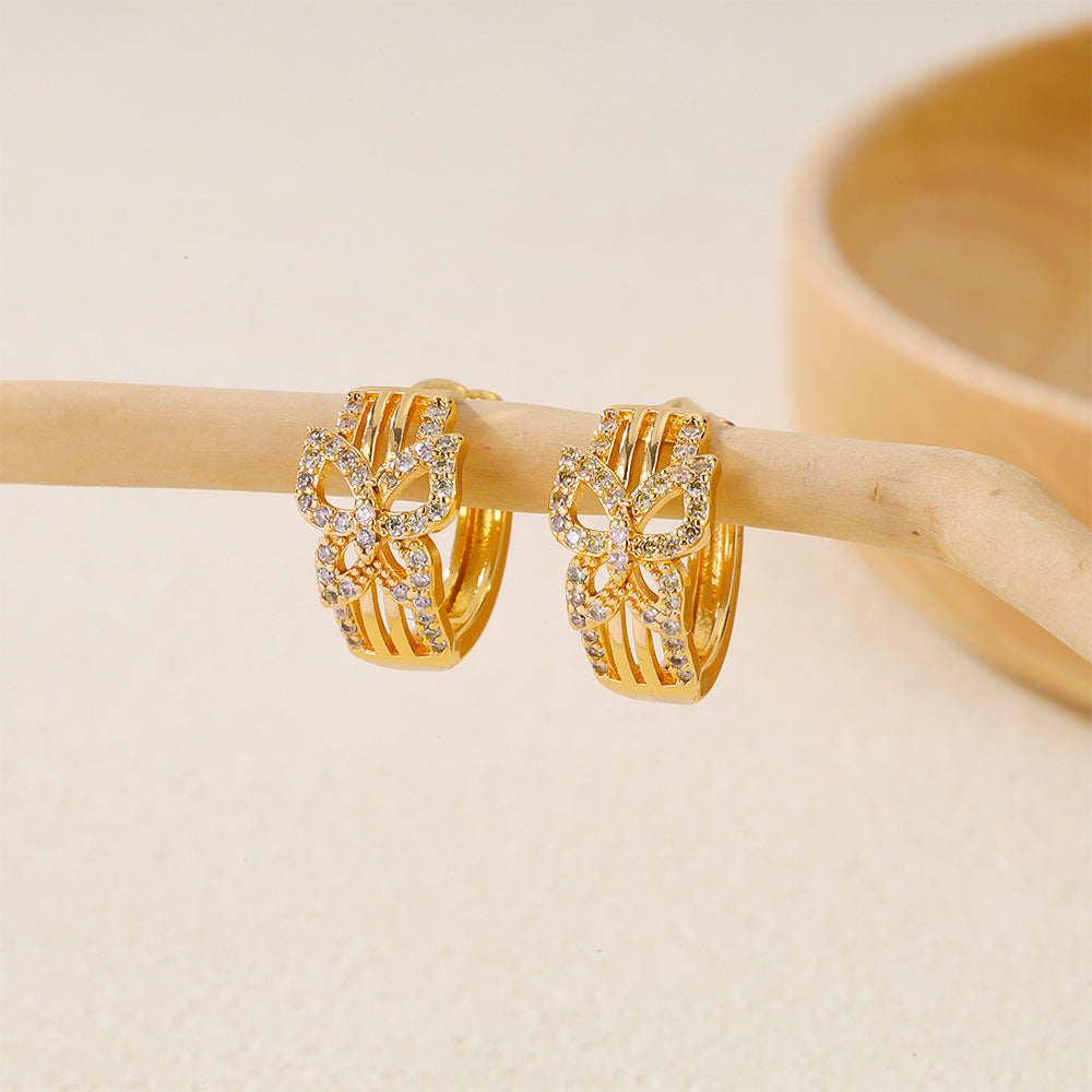 Earrings Jewelry Gold Multi-style Inlaid Zirconium Ear Ring