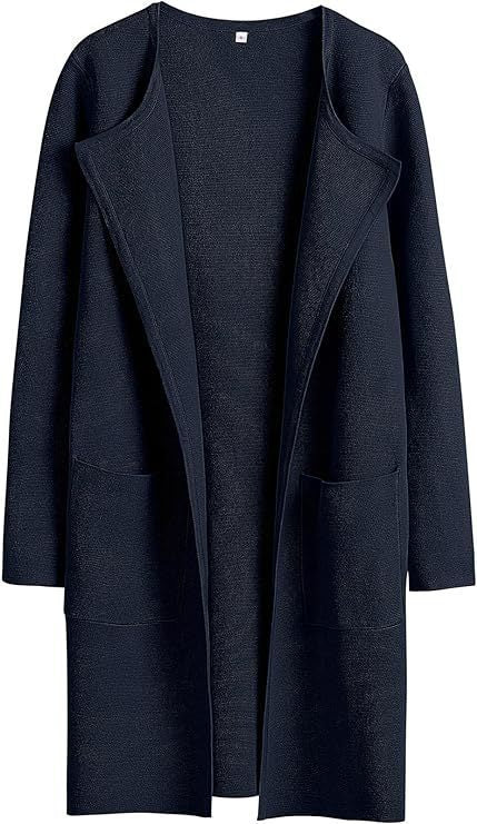 Women's Woolen Coat With Pockets Autumn And Winter Temperament Slim Fit Mid Length Jacket Comfortable Casual Lapel Coats