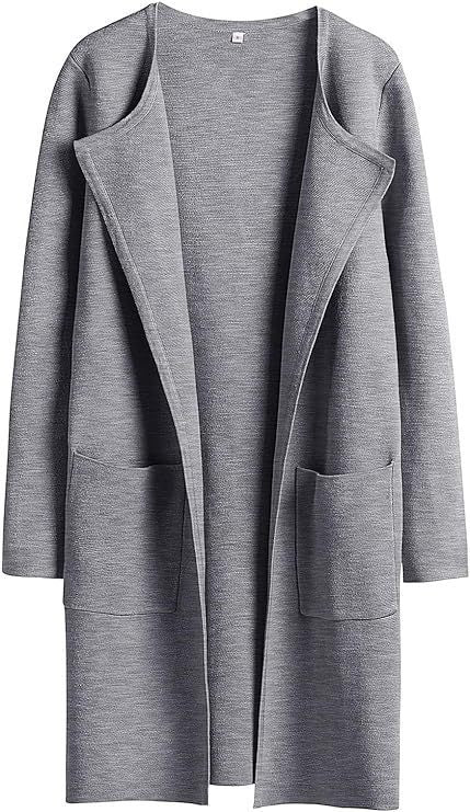 Women's Woolen Coat With Pockets Autumn And Winter Temperament Slim Fit Mid Length Jacket Comfortable Casual Lapel Coats