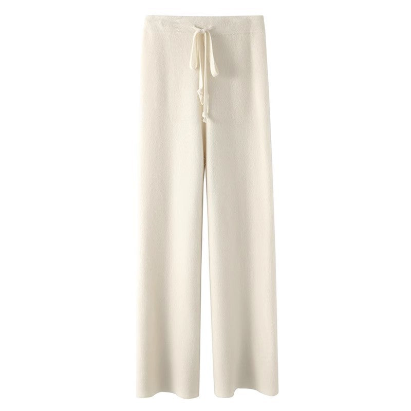 Women's Autumn And Winter Drape Knit Wide-leg Pants