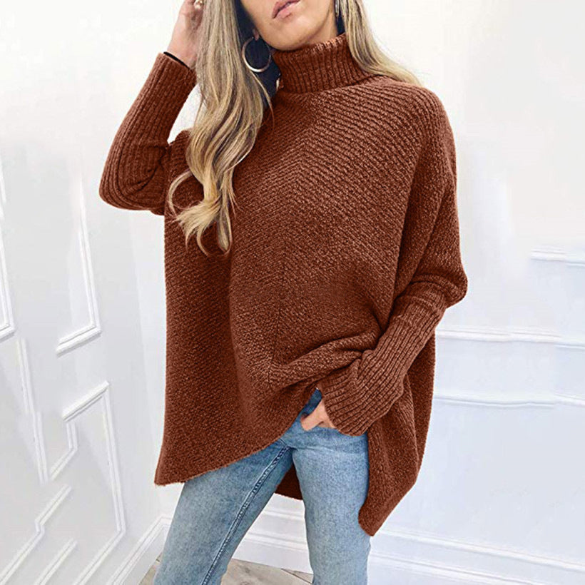 Medium length loose Pullover Sweater for women