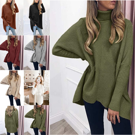 Medium length loose Pullover Sweater for women