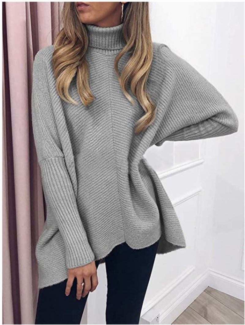 Medium length loose Pullover Sweater for women