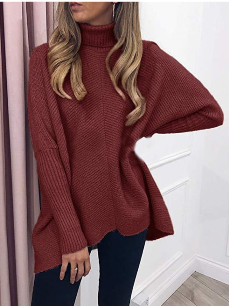 Medium length loose Pullover Sweater for women