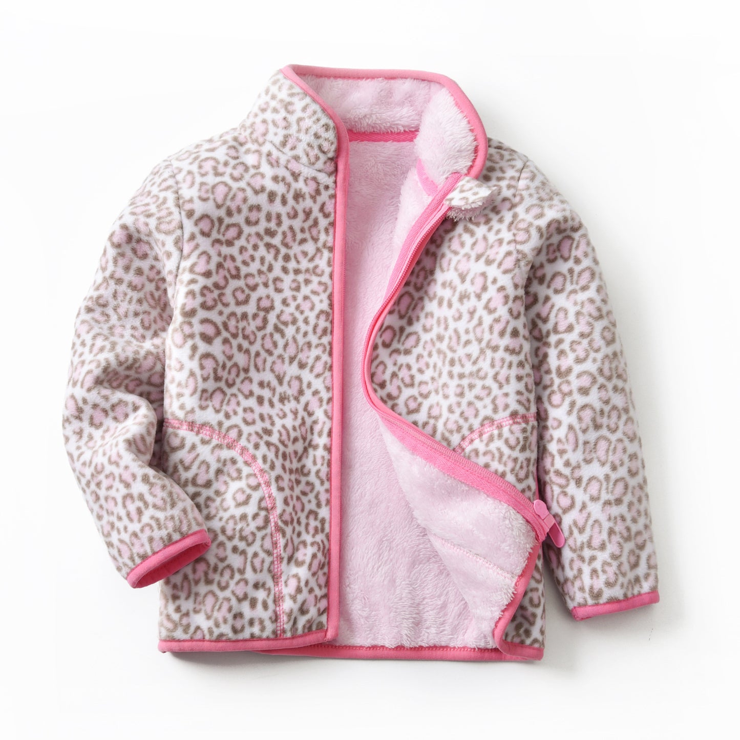 New velvet padded girls thermal fleece jacket