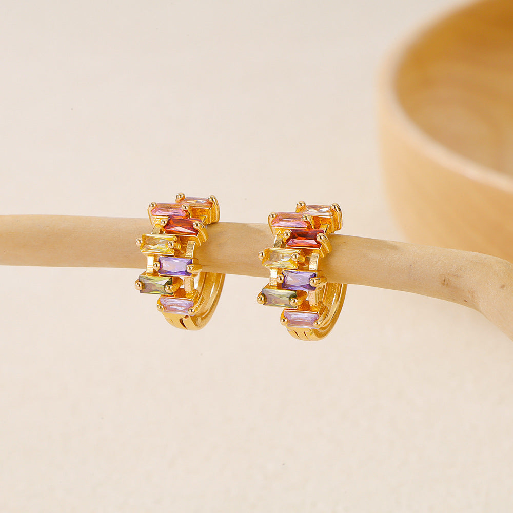 Earrings Jewelry Gold Multi-style Inlaid Zirconium Ear Ring